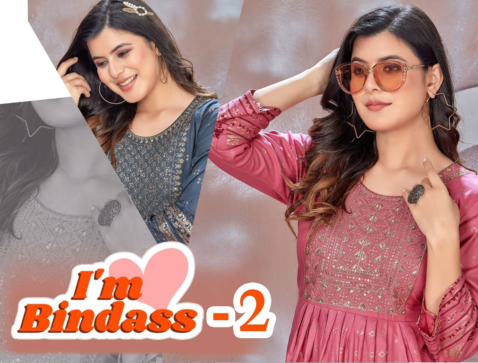Beauty Queen I M Bindass Vol 2 Rayon Anarkali Kurtis Catalog
